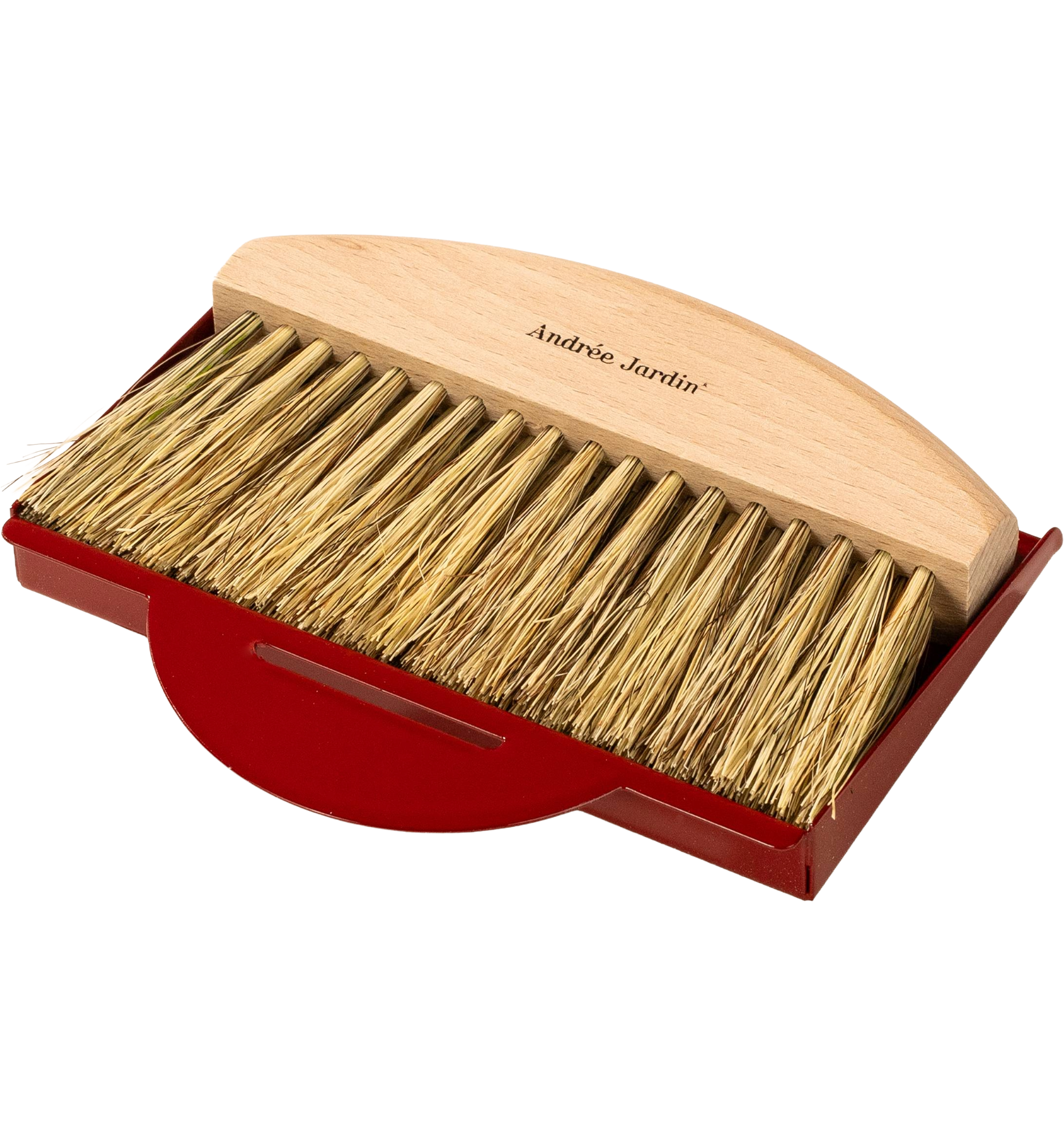 Tischkehrset Rosshaar/Fibre, rot