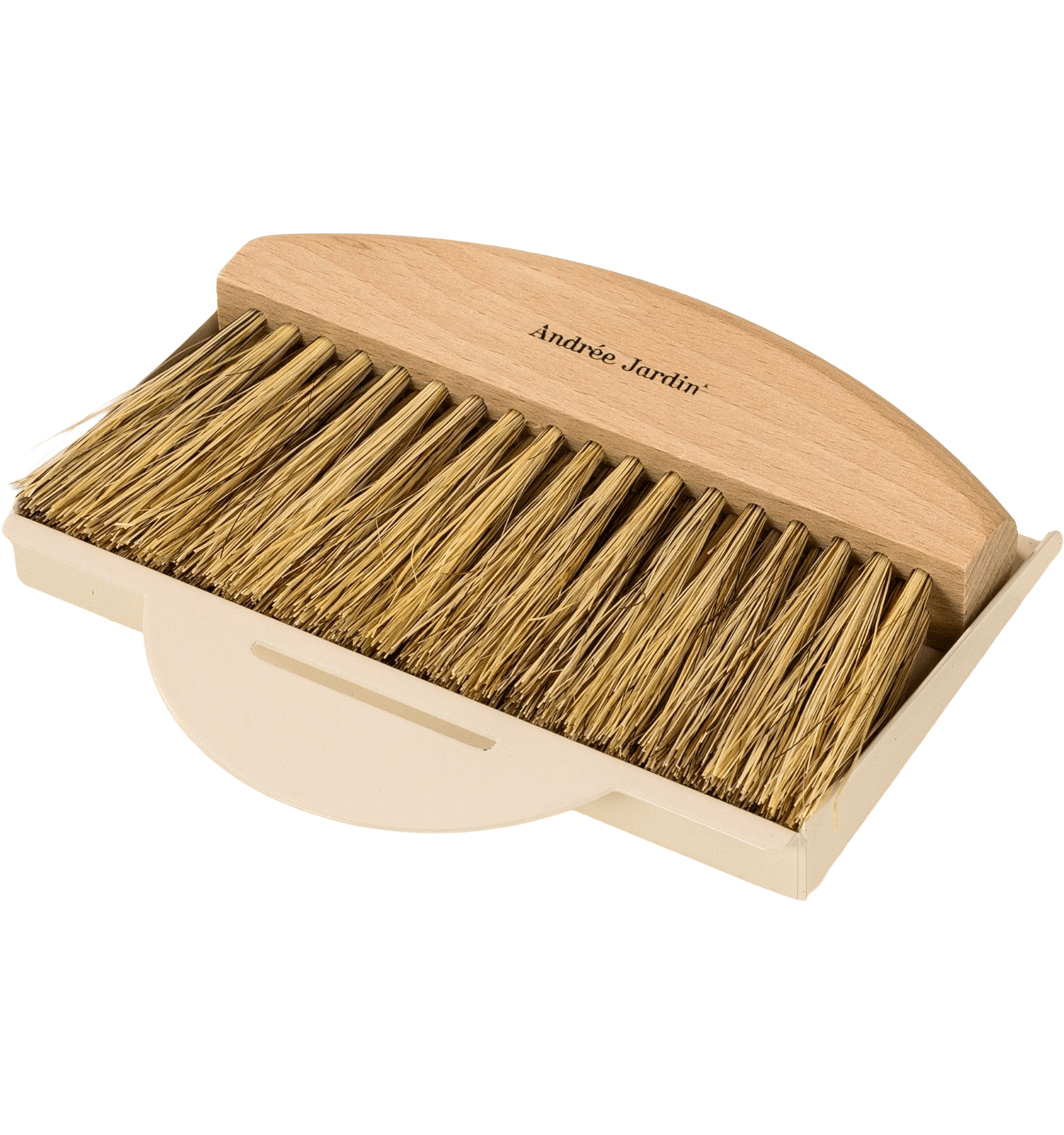 Tischkehrset Rosshaar/Fibre, weiß