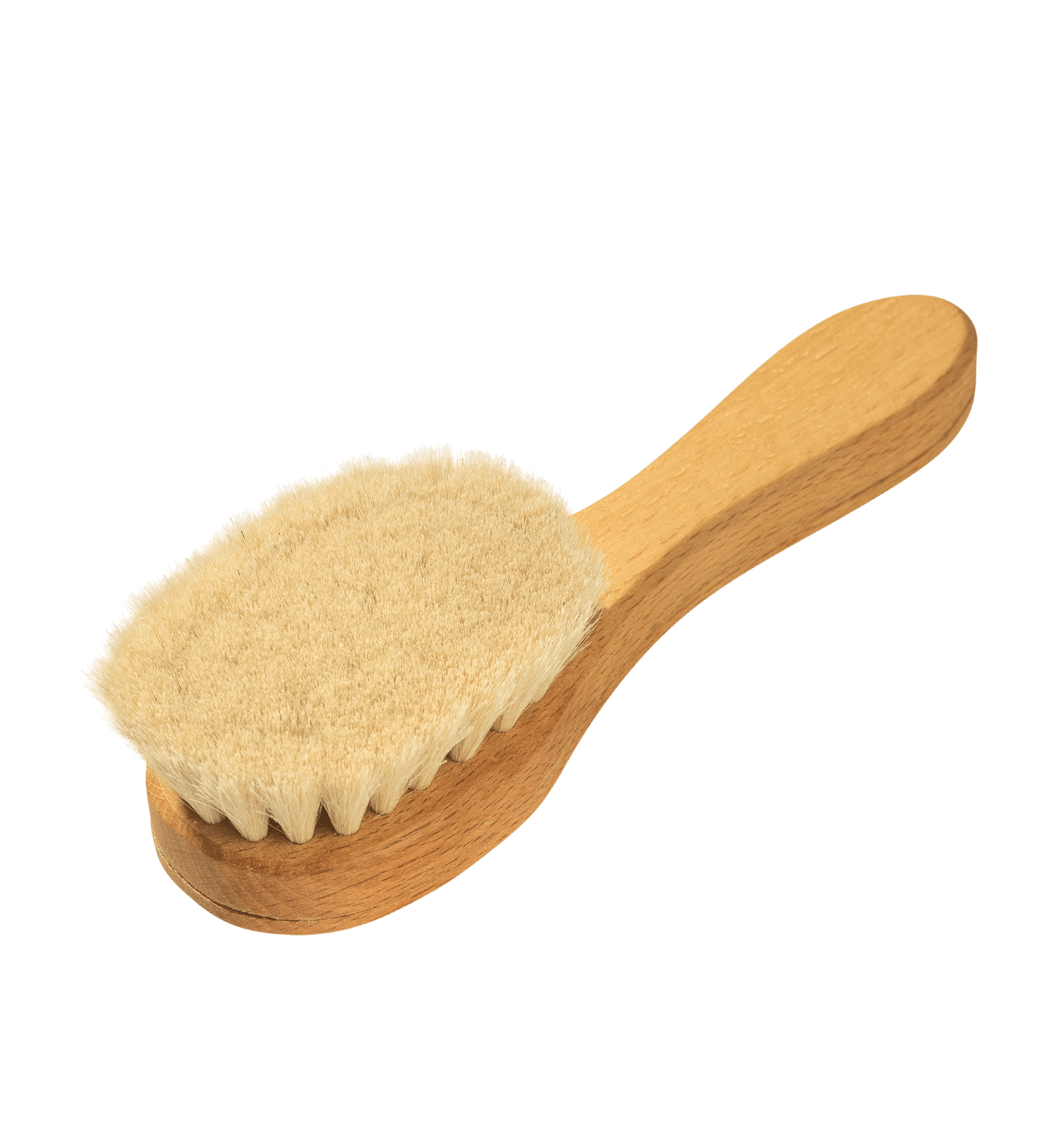 Babybürste Ziegenhaar, handeingezogen Babybürste Ziegenhaar, handeingezogen