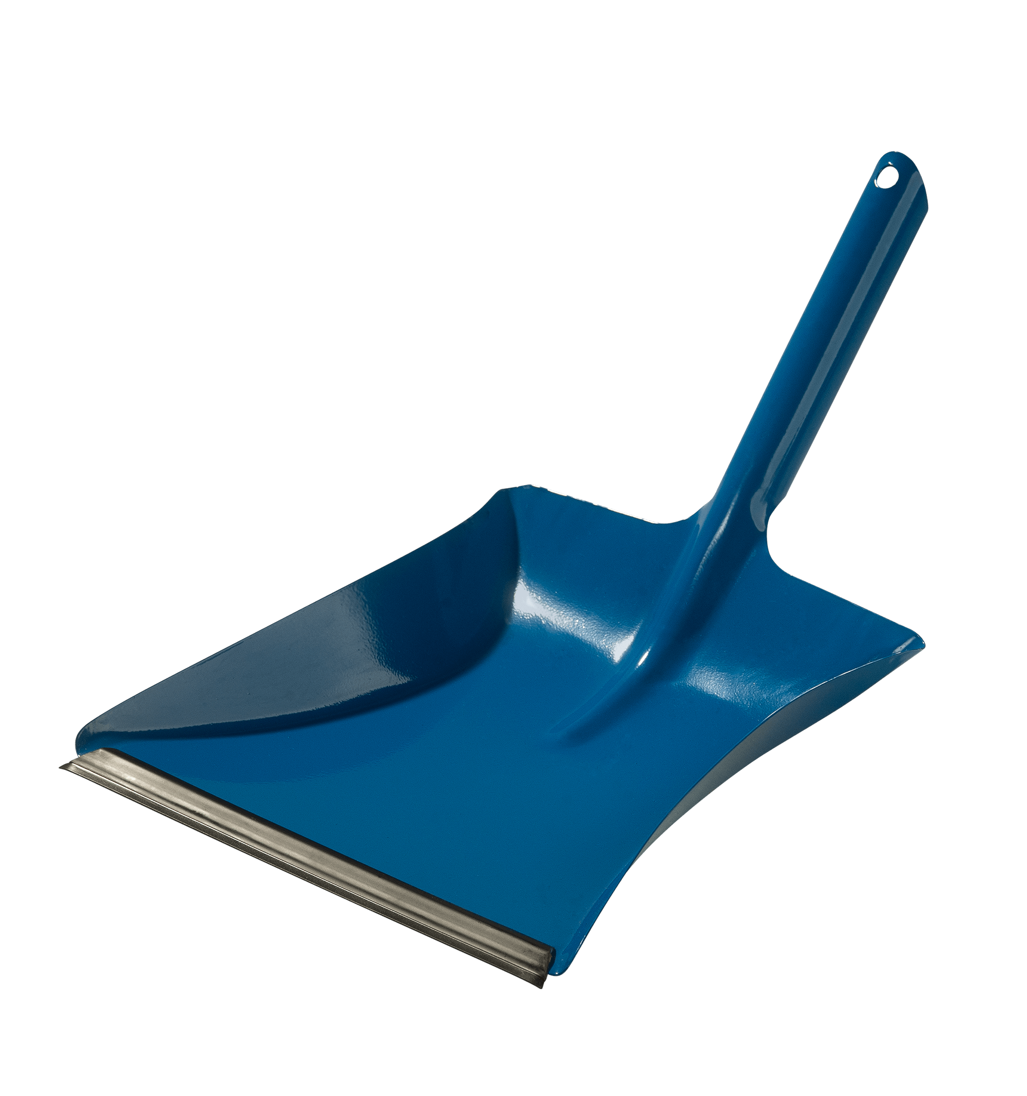 Kehrschaufel Metall blau lackiert mit Lippe Kehrschaufel Metall blau lackiert mit Lippe